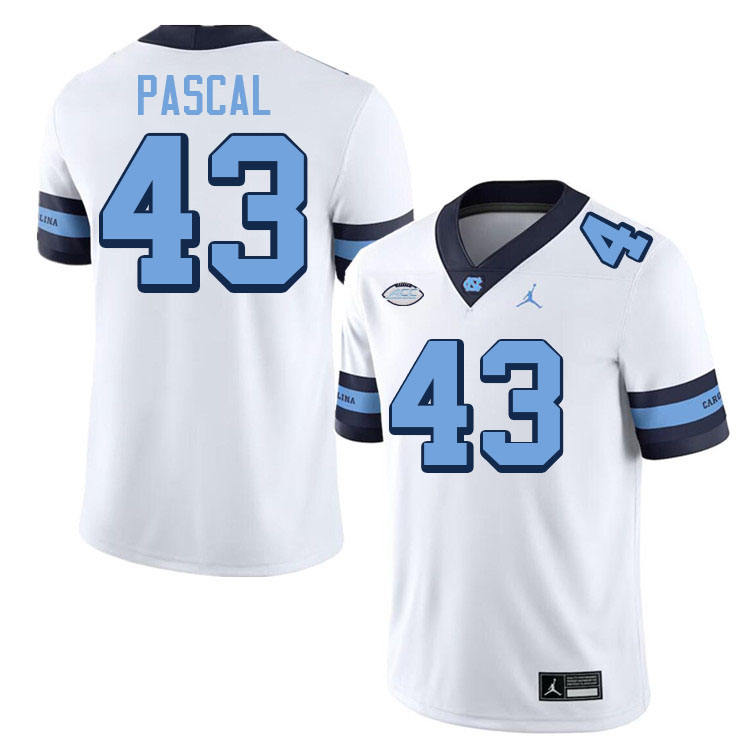 #43 Lantz Pascal North Carolina Tar Heels College Football Jersey Stitched-Retro White #43 Lantz Pascal North Carolina Tar Heels College Football Jersey Stitched-Retro White